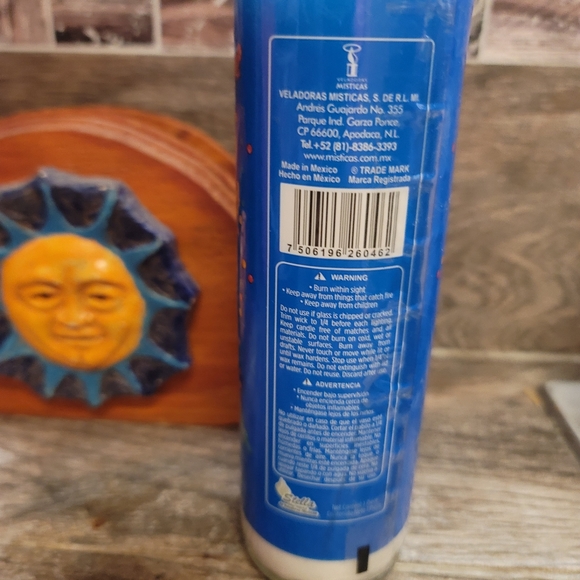 Spiritual Day of the Dead Novena Jar Candles Blue Heart image New - Picture 3 of 4